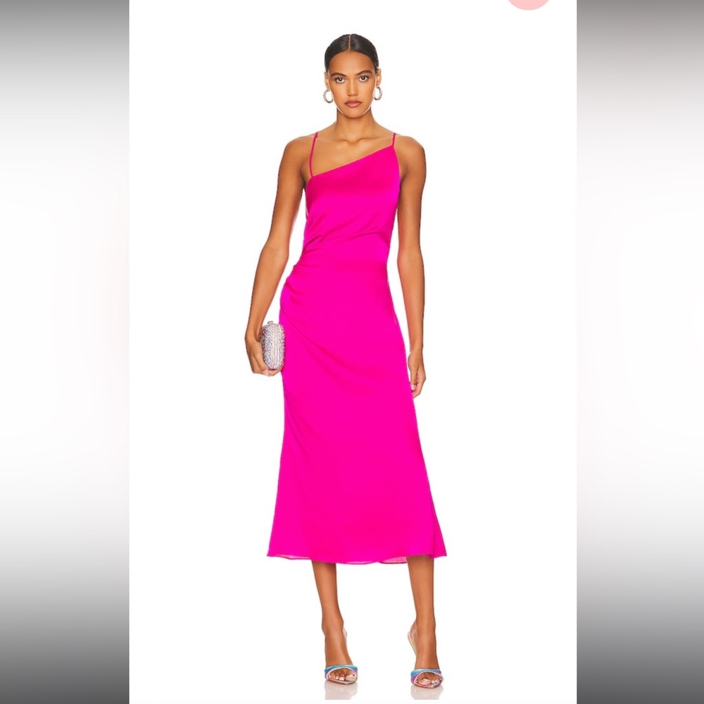 Electra Slip Dress in Fuchsia- MILLY from REVOLVE